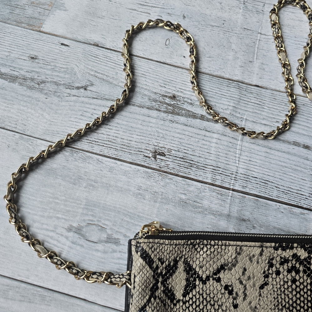American Eagle Snakeskin Pattern Chain Strap Crossbody Purse - Picture 3 of 11